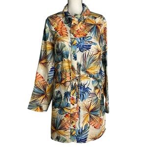 Chico's Tropical Print Duster Jacket Size 3/US 16-18